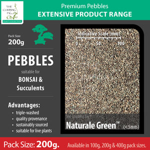 200 grams Naturale Green <5mm pebbles