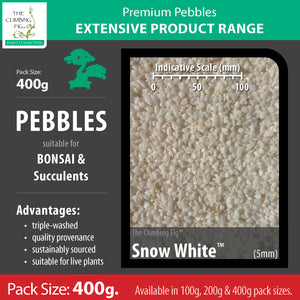 400 grams Snow White 5mm pebbles