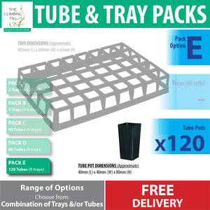 40-cell Air Pruning Plastic Trays with 40mm BLACK Tube Pot Sets. Seeds cuttings