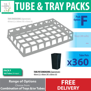 40-cell Air Pruning Plastic Trays with 40mm BLACK Tube Pot Sets. Seeds cuttings