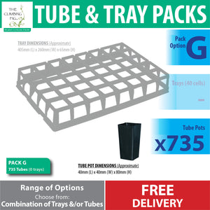 40-cell Air Pruning Plastic Trays with 40mm BLACK Tube Pot Sets. Seeds cuttings
