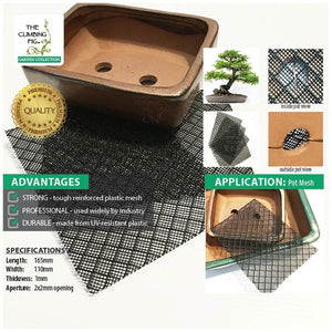 Bonsai Mesh Sheets (Black Plastic)
