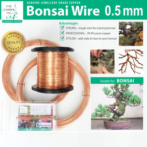 0.5mm Bonsai Wire 99.9% Jewellery Grade Copper Soft Annealed. Train bonsai