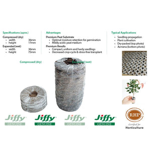 36mm XL Jiffy Peat Pellets