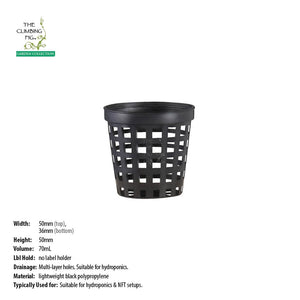 50mm Black Plastic Hydroponics Net Pot
