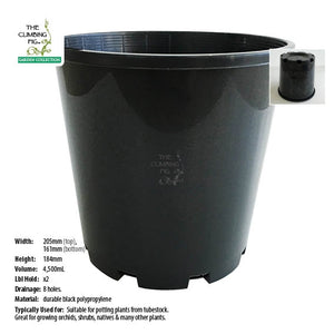200mm Black Plastic Slimline Pots