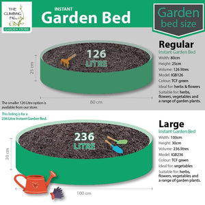 Instant Raised Garden Bed LARGE 100cm, 236 Litres. Flowers herbs vegetables
