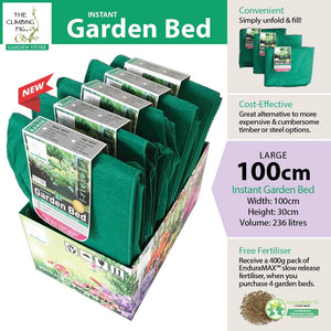 Instant Raised Garden Bed LARGE 100cm, 236 Litres. Flowers herbs vegetables