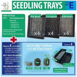 Seedling Propagation Trays with Punnet, Tube or Jiffy Pellet Options (4 x trays)