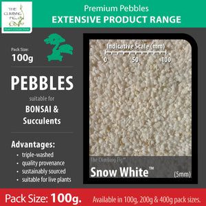 100 grams Snow White 5mm pebbles