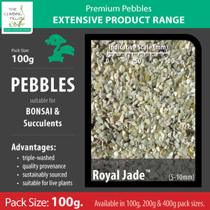 100 grams Royal Jade 5-10mm pebbles