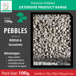 100 grams B&W Moderna 10-15mm pebbles