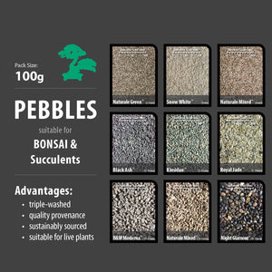 100g Pebbles suitable for Bonsai, Succulents & Terrariums