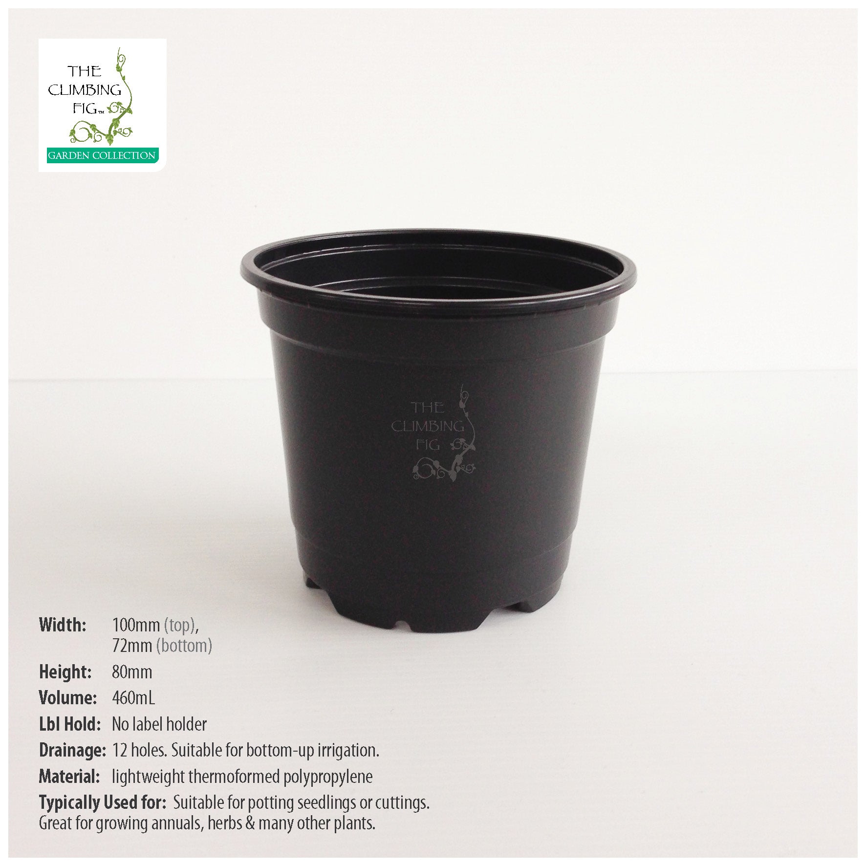 teku plastic plant pots 100mm Teku Round BLACK Plastic Pots. Ideal for potting seedlings herb