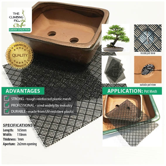 Bonsai Mesh Sheets (Black Plastic)