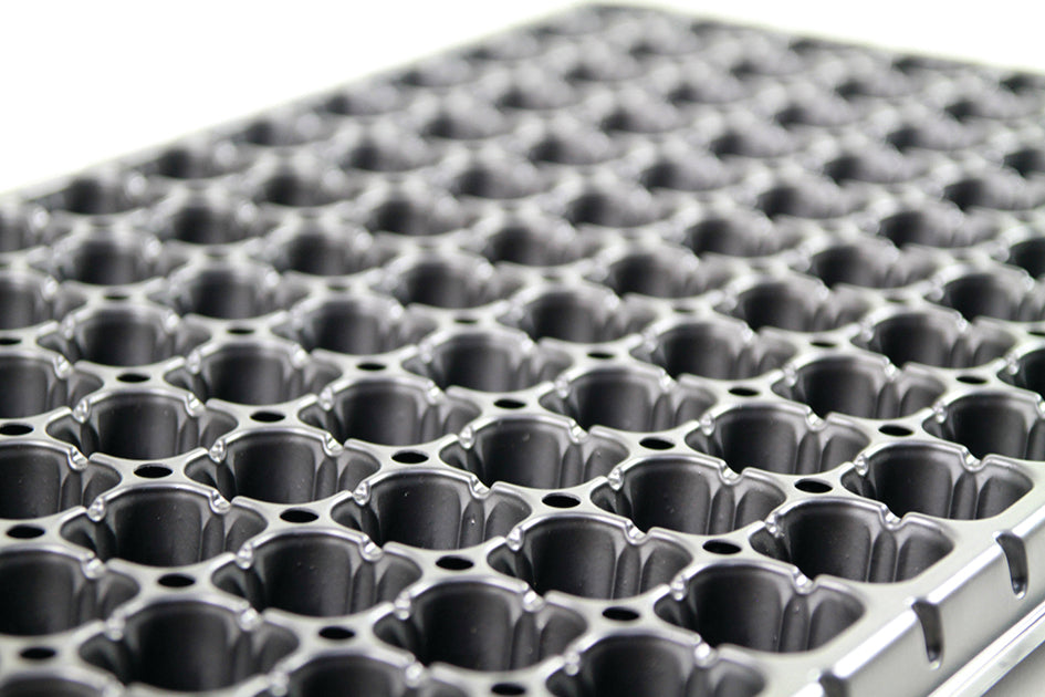 128-cell BLACK Seedling Plug Trays. Bulk propagation of seeds &amp; cuttings