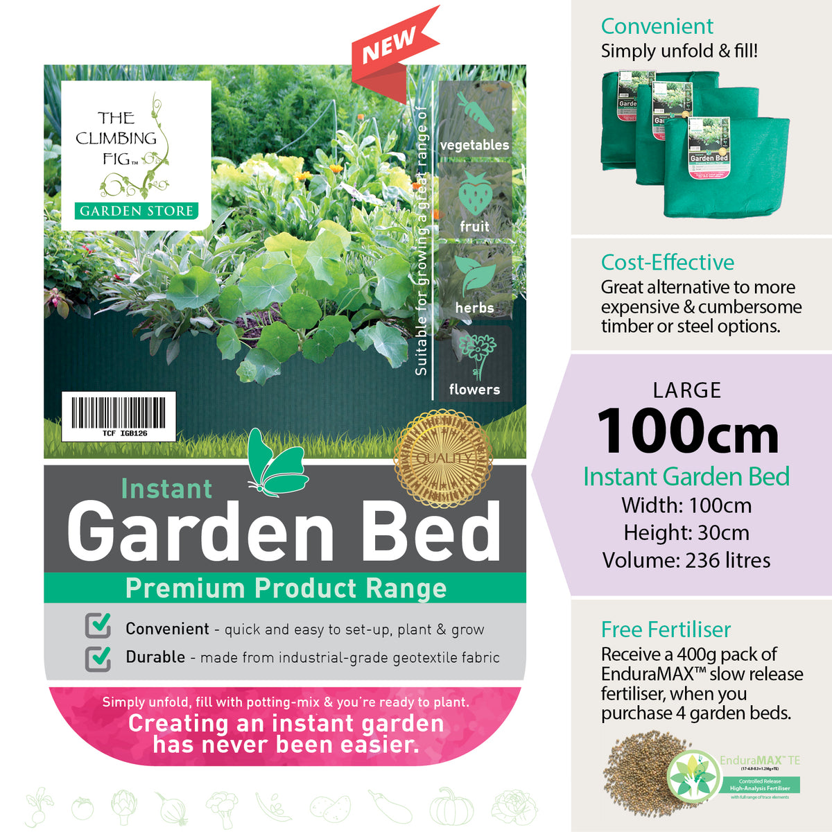 Tropicoir 4.5kg PRECISION Coir Blocks with Fertiliser &amp; Garden Bed Options
