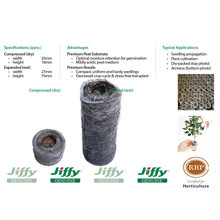 25mm XL Jiffy Peat Pellets