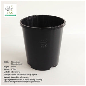 135mm Black Plastic Pots