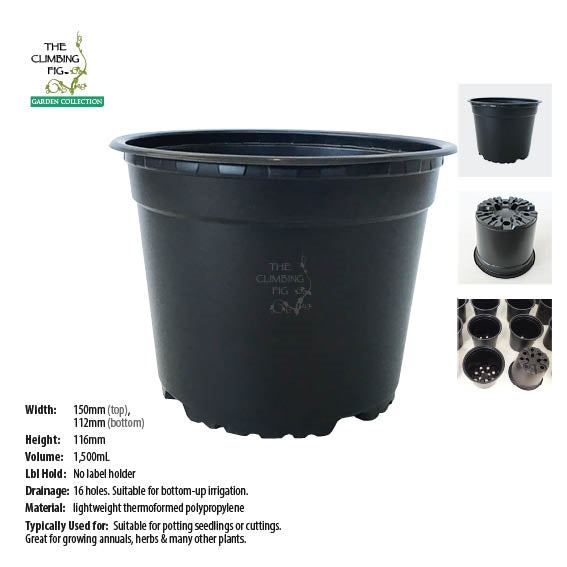 150mm Teku Round Plastic Pots