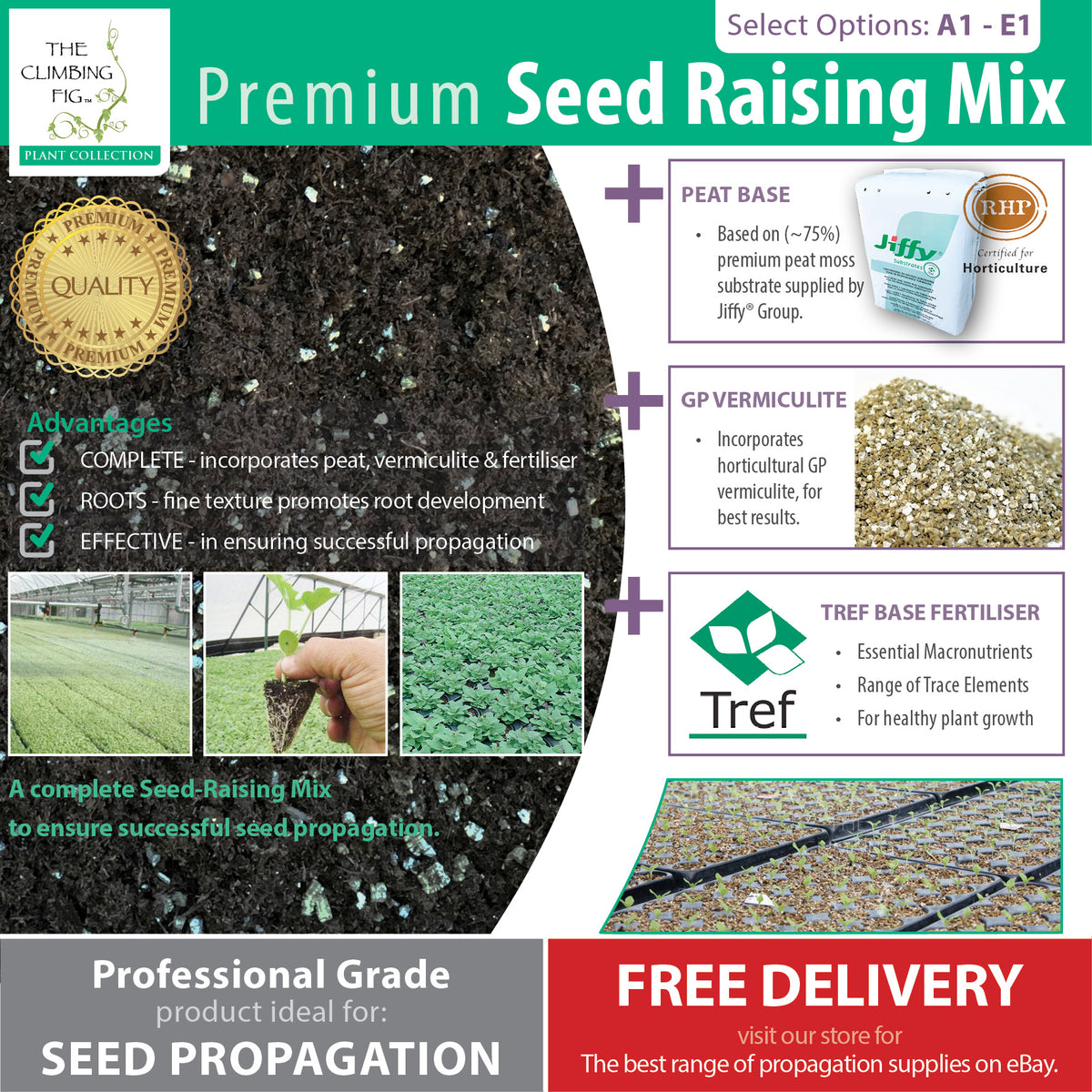 Propagation Mix Range - Fine Peat or Seed Raising Mix With Vermiculite