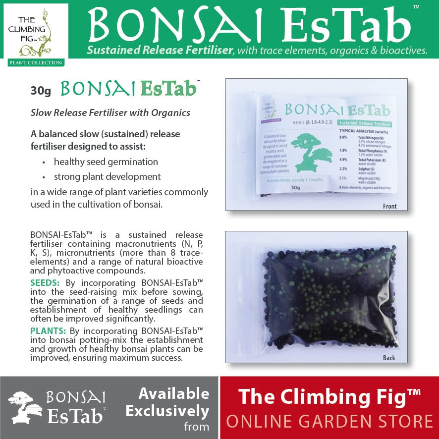 Bonsai EsTab Controlled Release Fertiliser. Also for seedlings &amp; plants