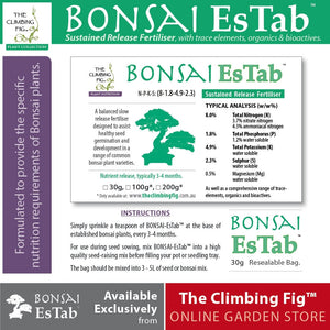 Bonsai EsTab Controlled Release Fertiliser. Also for seedlings & plants
