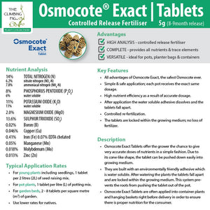 Osmocote Exact 8-9 Month Controlled Slow Release Fertiliser Tablets. For pot