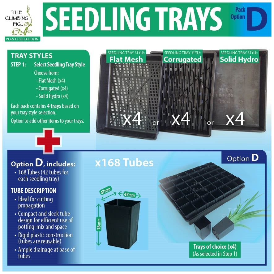 Seedling Propagation Trays with Punnet, Tube or Jiffy Pellet Options (4 x trays)